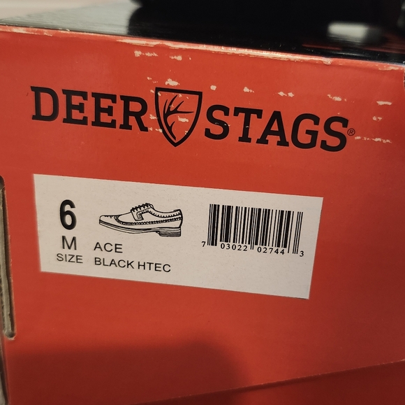 Deer Stags Ace Black Leather Oxfords Big Boy's Size 6M - Picture 11 of 11